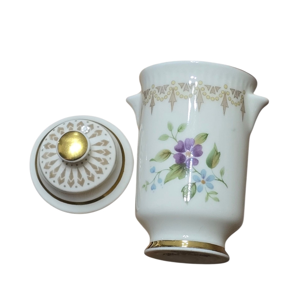 Minton Bone China Two-Handle Covered Miniature Urn/Vase